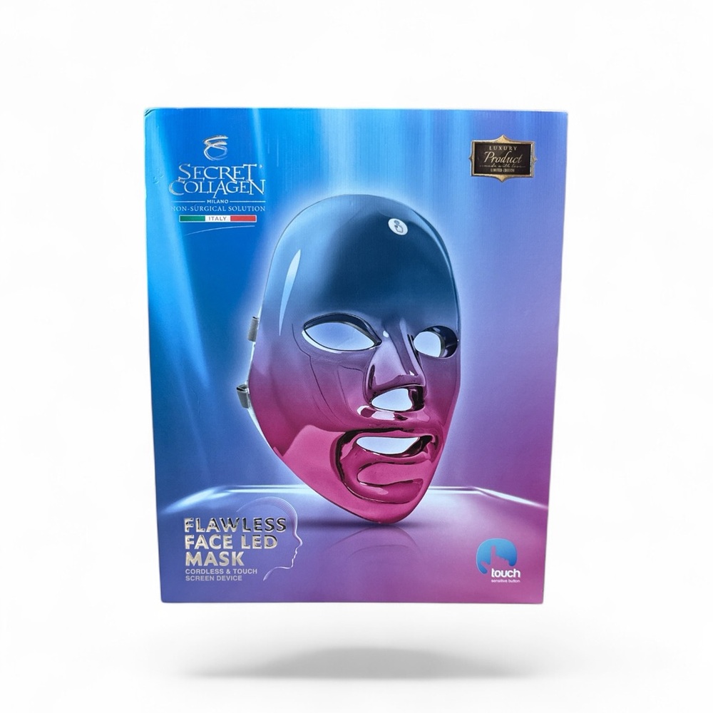 Secret Collagen LED Face Mask in Blue and Pink